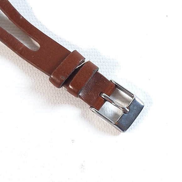 Mudd Brown Leather Band Quartz Ladies Wrist Watch, New Battery - Picture 6 of 10